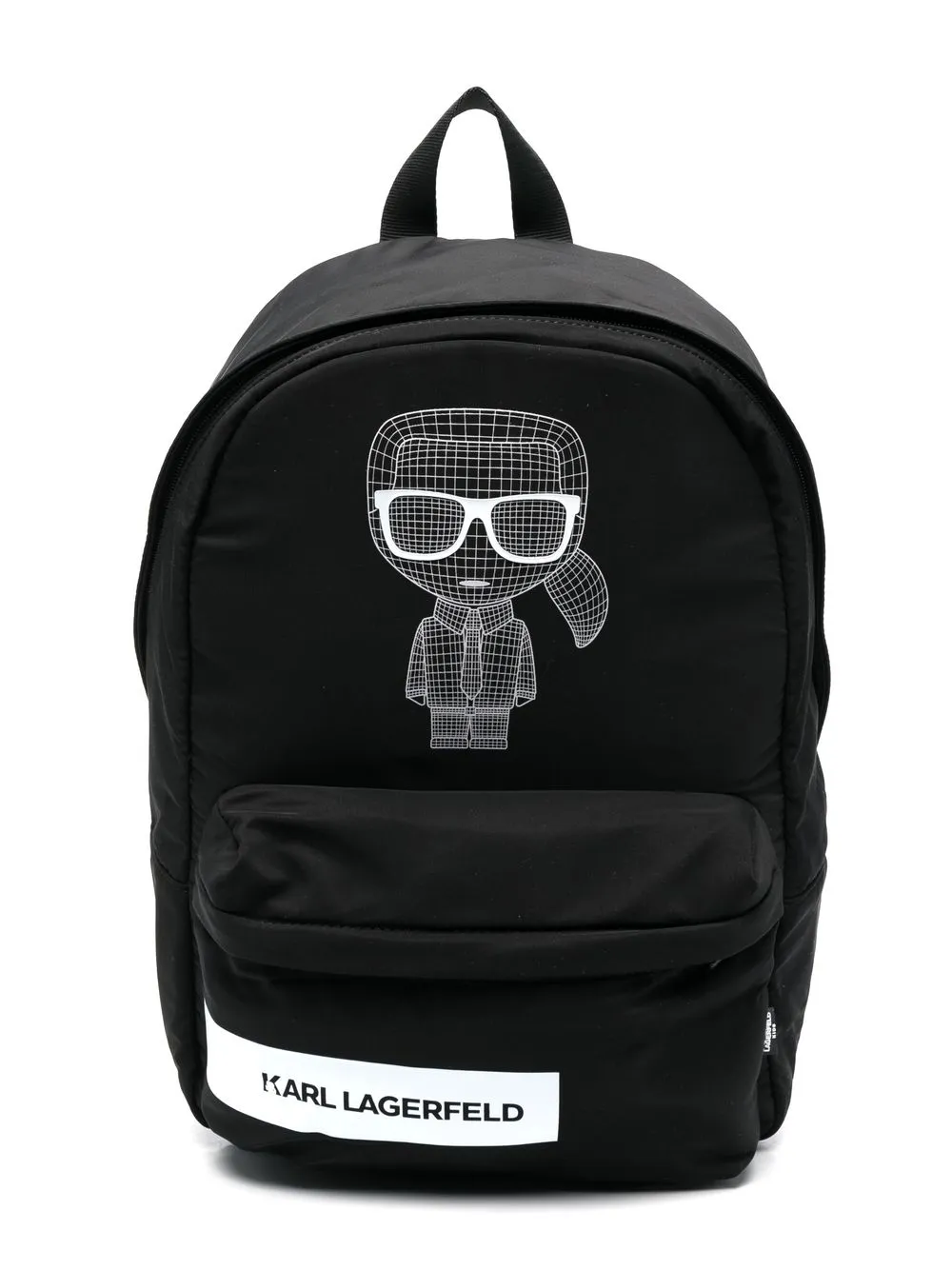 

Karl Lagerfeld Kids mochila con logo estampado - Negro