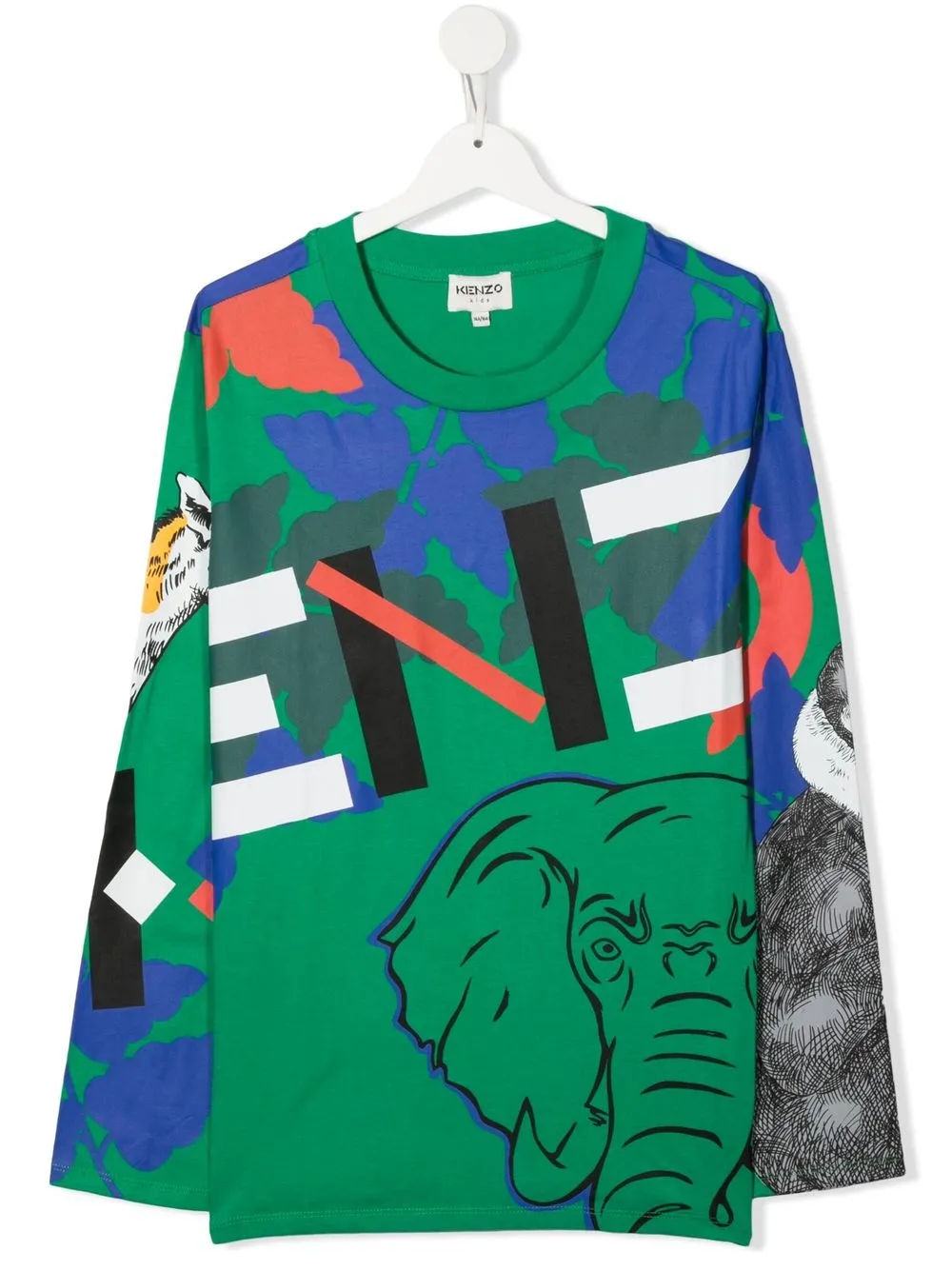 

Kenzo Kids playera con estampado Elefante - Verde