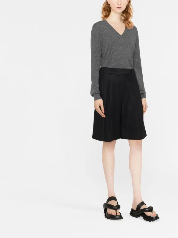 Brunello Cucinelli V-neck Cashmere Jumper | Grey | FARFETCH SG