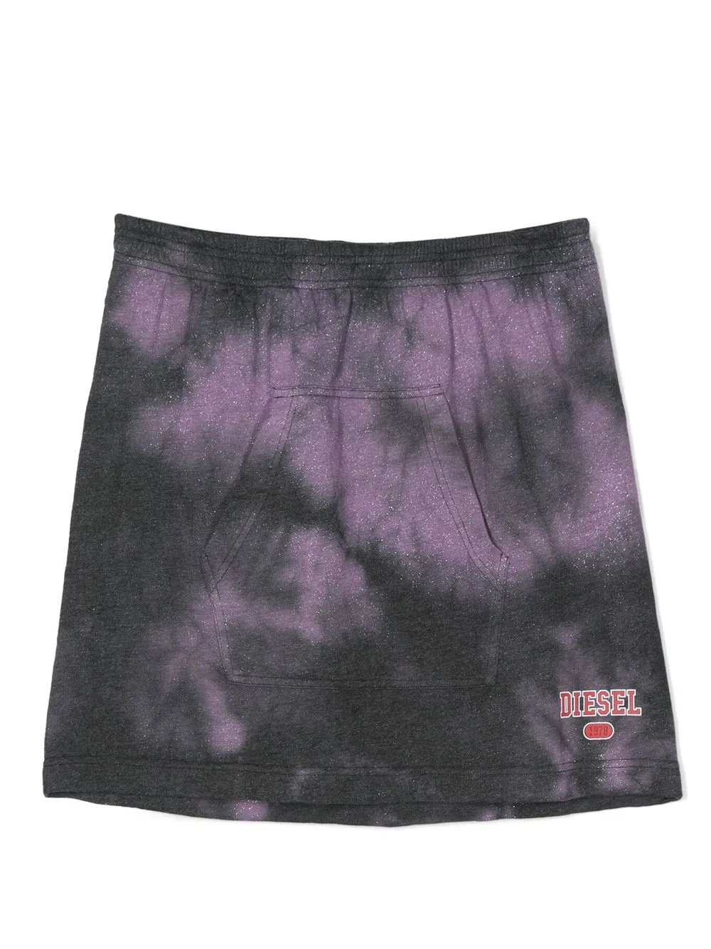 

Diesel Kids falda con estampado tie-dye y logo estampado - Morado