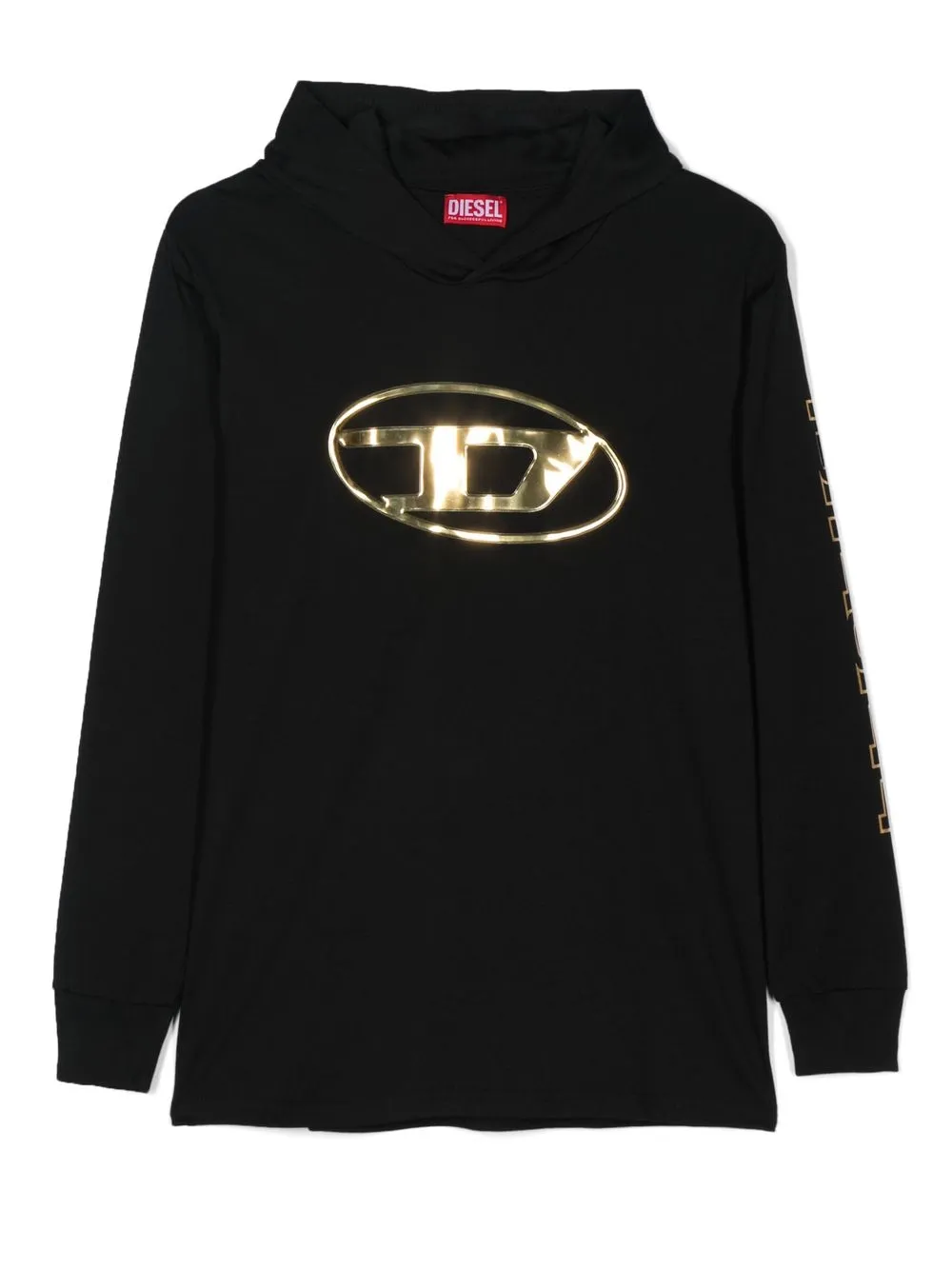 

Diesel Kids hoodie con logo estampado - Negro