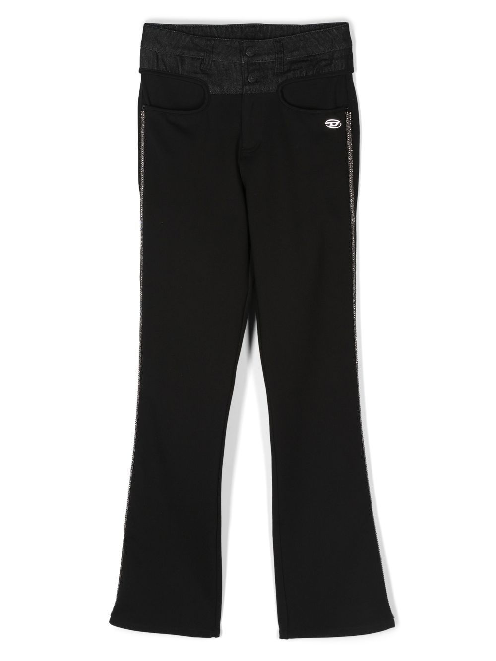 

Diesel Kids pantalones acampanados Pila - Negro