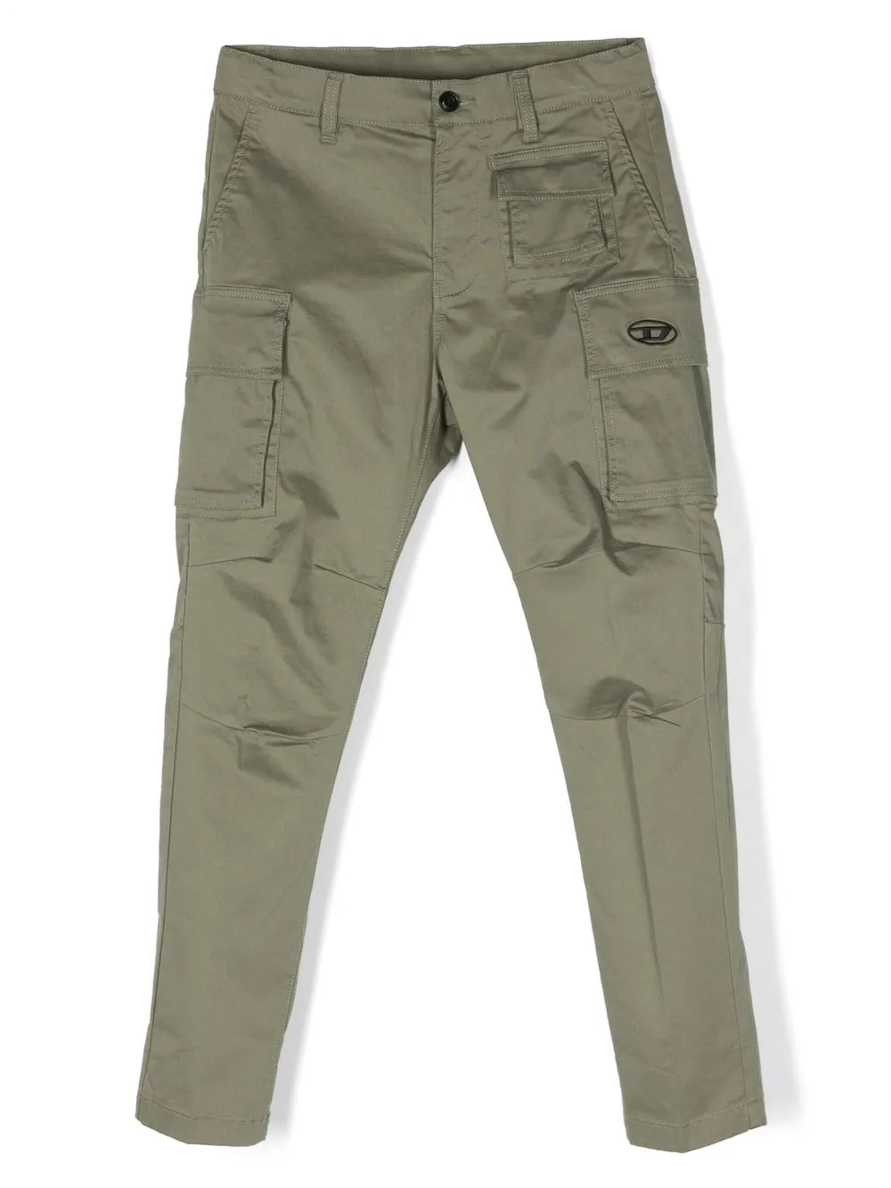 

Diesel Kids pantalones cargo con logo bordado - Verde