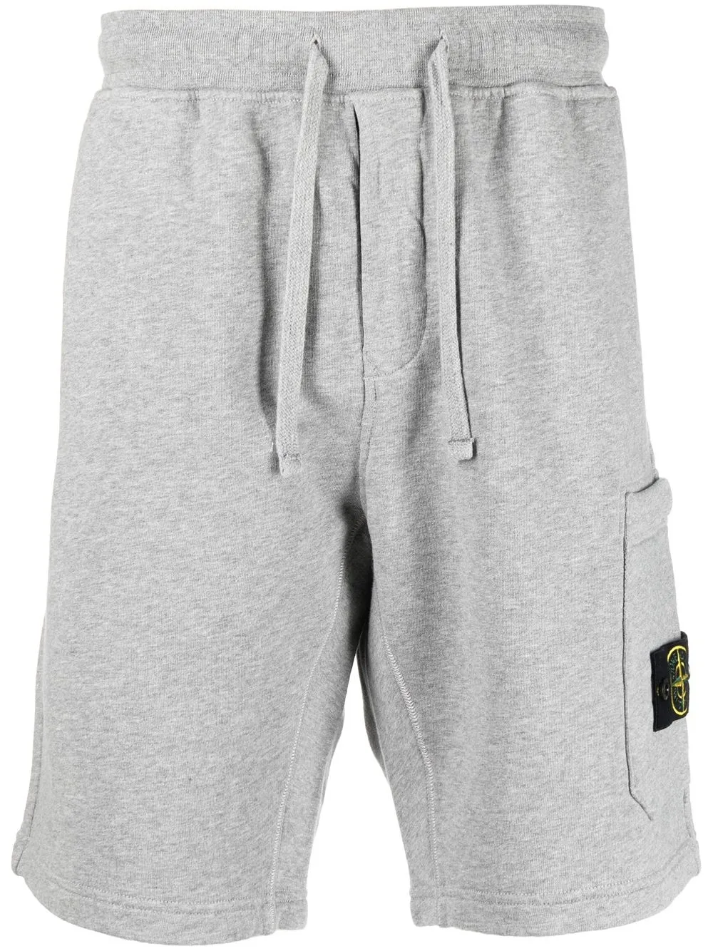 

Stone Island logo-patch cotton track shorts - Grey