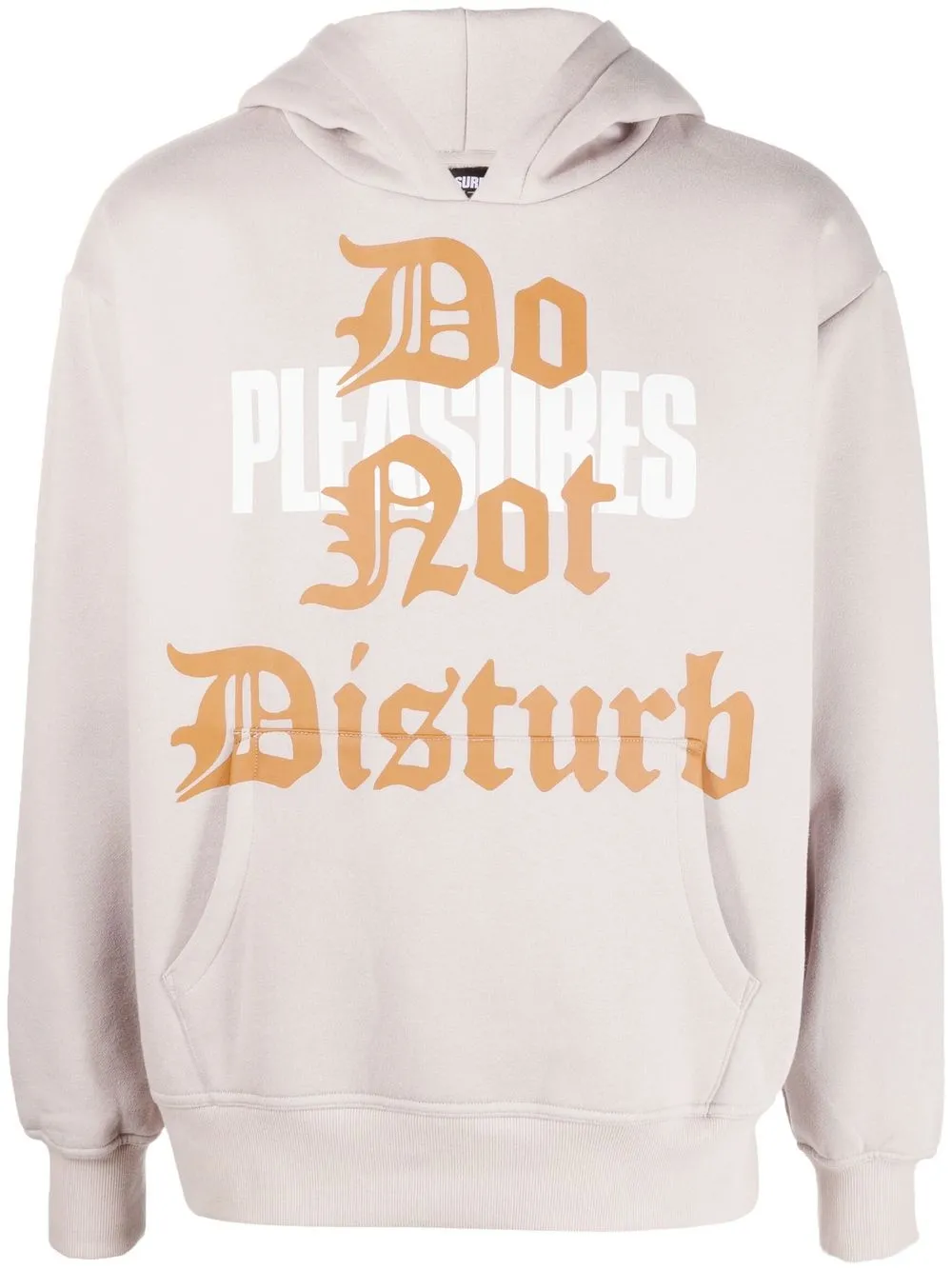 

Pleasures logo-print hoodie - Grey