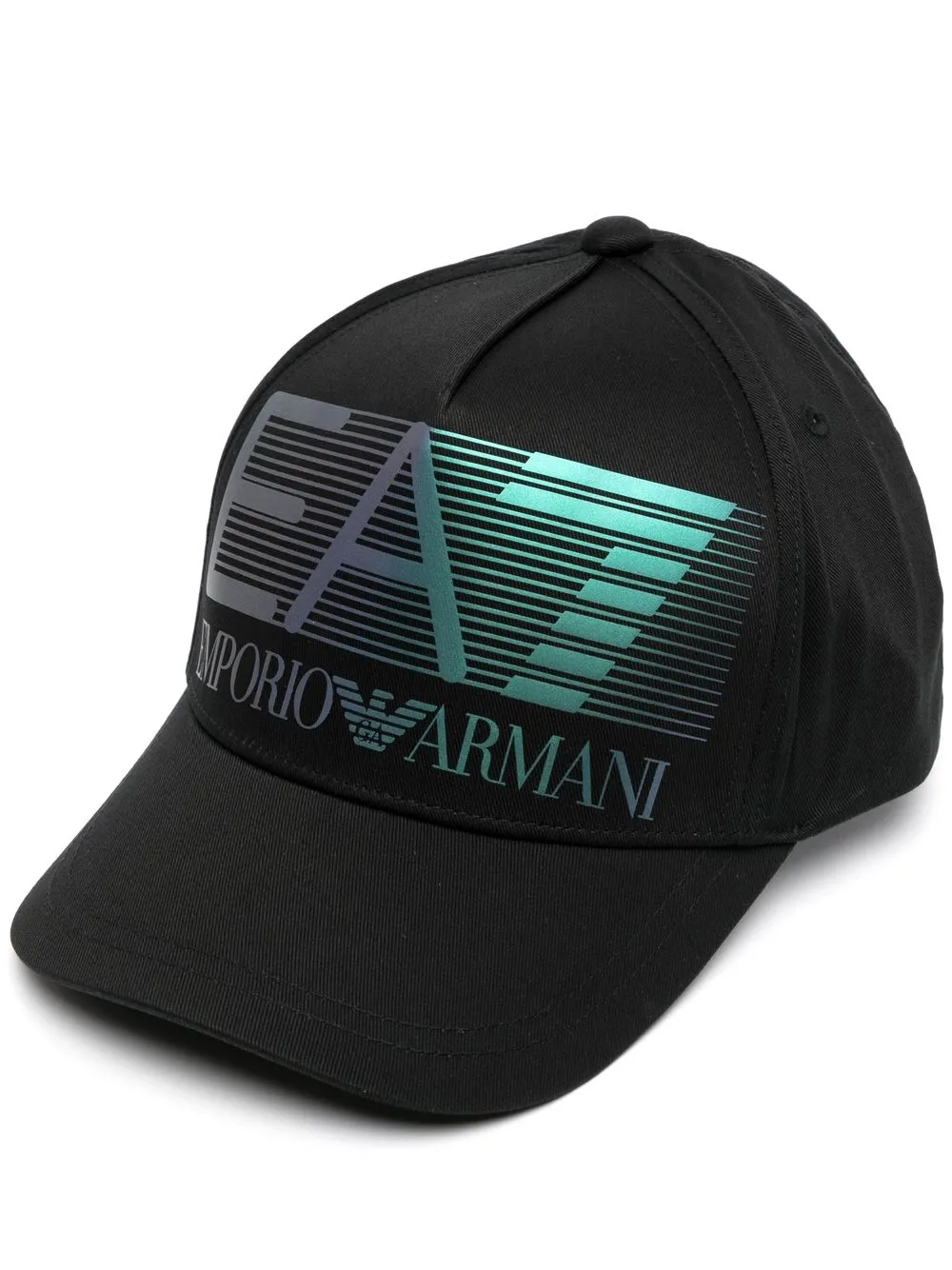 

Ea7 Emporio Armani iridescent logo-print cap - Black
