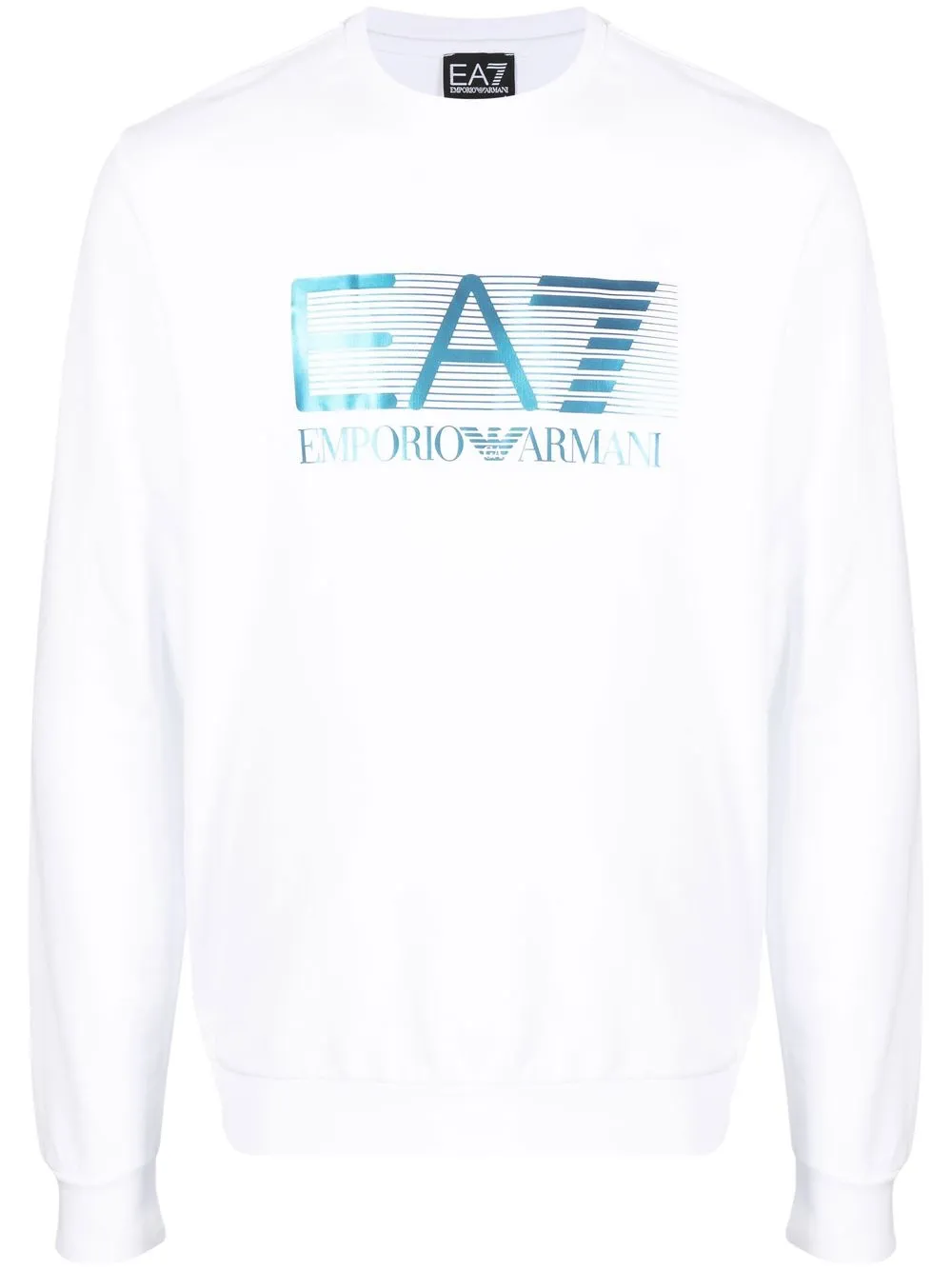 

Ea7 Emporio Armani metallic logo-print sweatshirt - White