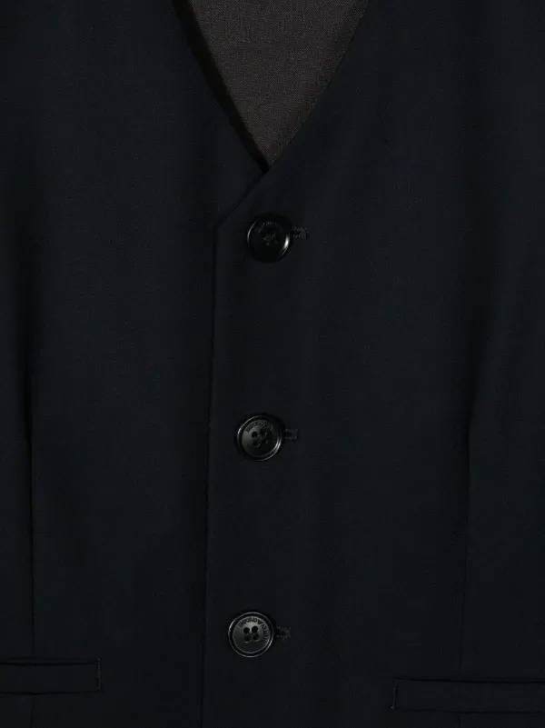 Emporio Armani Kids シングルブレスト ベスト | ブルー