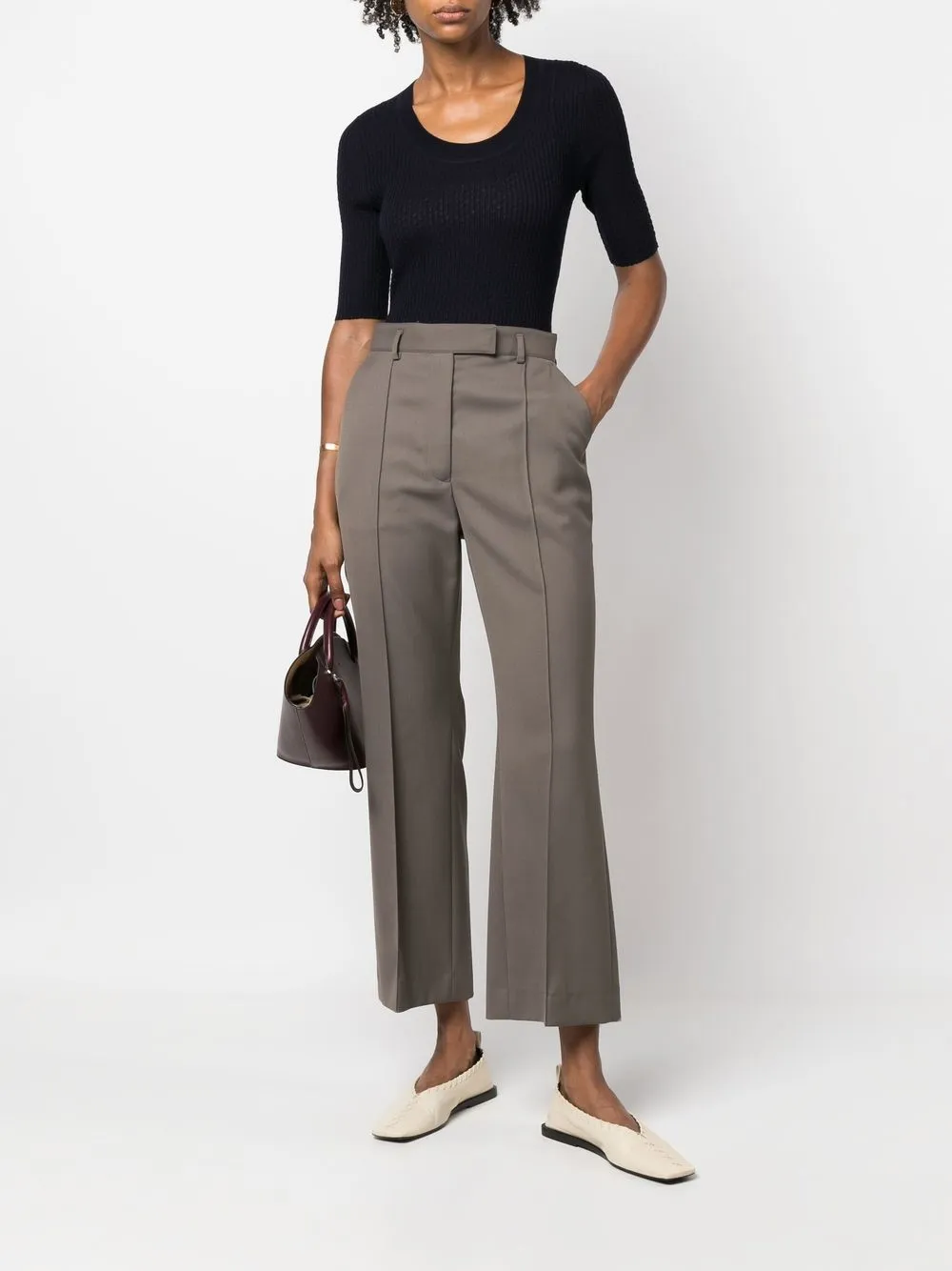 Theory Wool Knit Top Farfetch