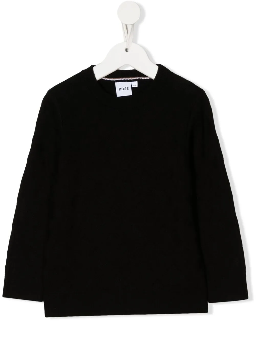 

BOSS Kidswear suéter tejido con cuello redondo - Negro