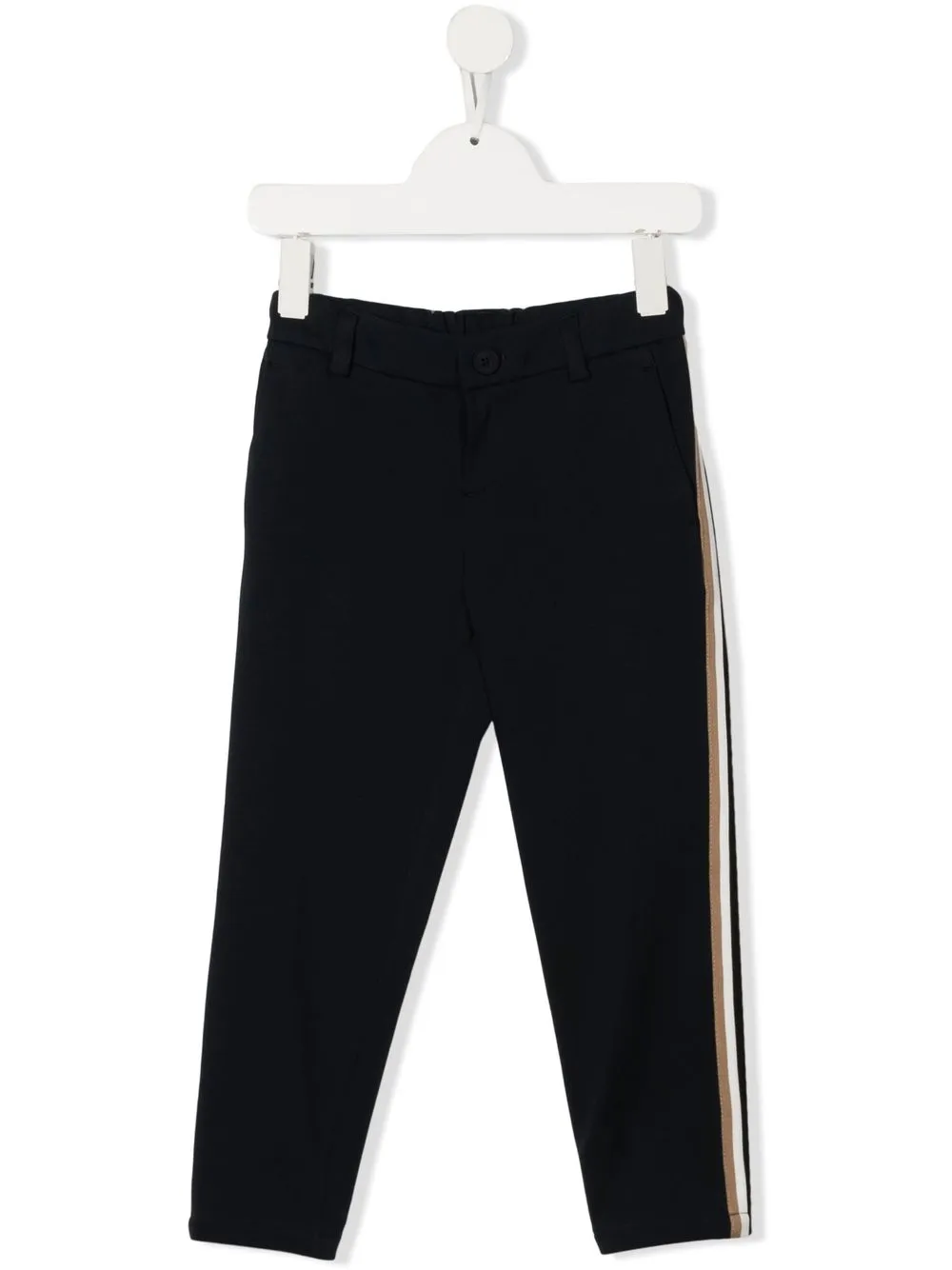 

BOSS Kidswear pantalones ajustados con rayas - Azul