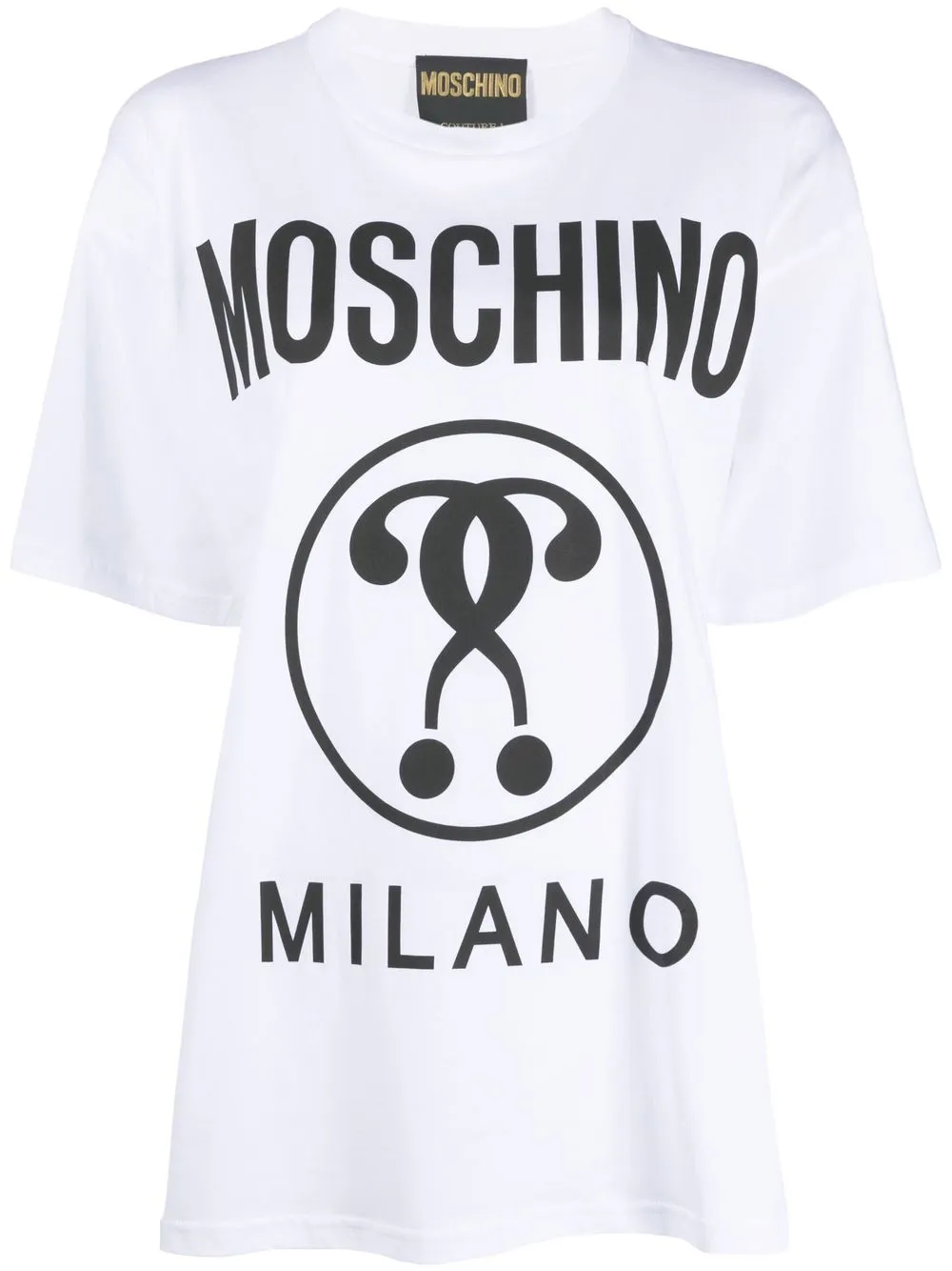 

Moschino playera con logo estampado - Blanco