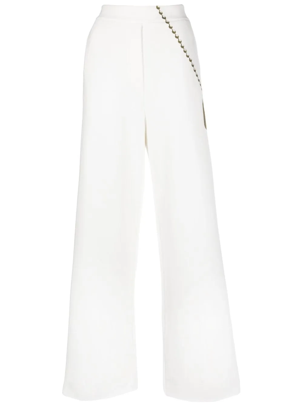 

MM6 Maison Margiela pantalones con etiqueta estampada - Blanco