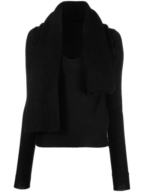 MM6 Maison Margiela scarf-collar detail jumper Women