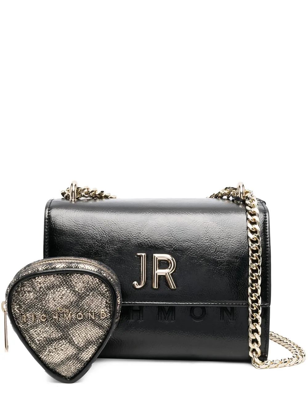 

John Richmond bolsa de hombro con logo - Negro