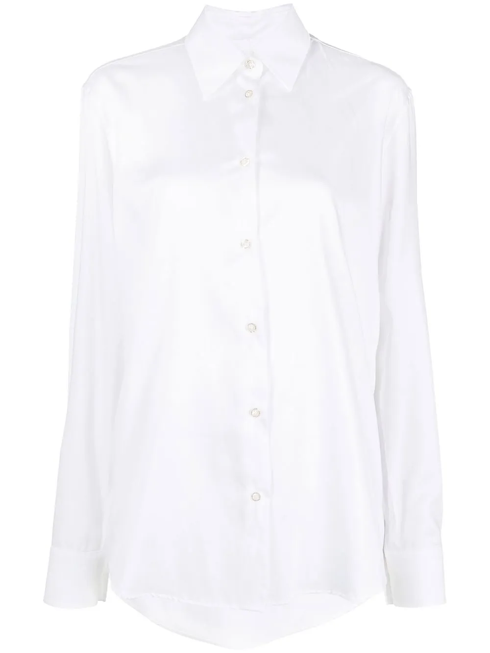 

John Richmond camisa con botones y lentejuelas - Blanco