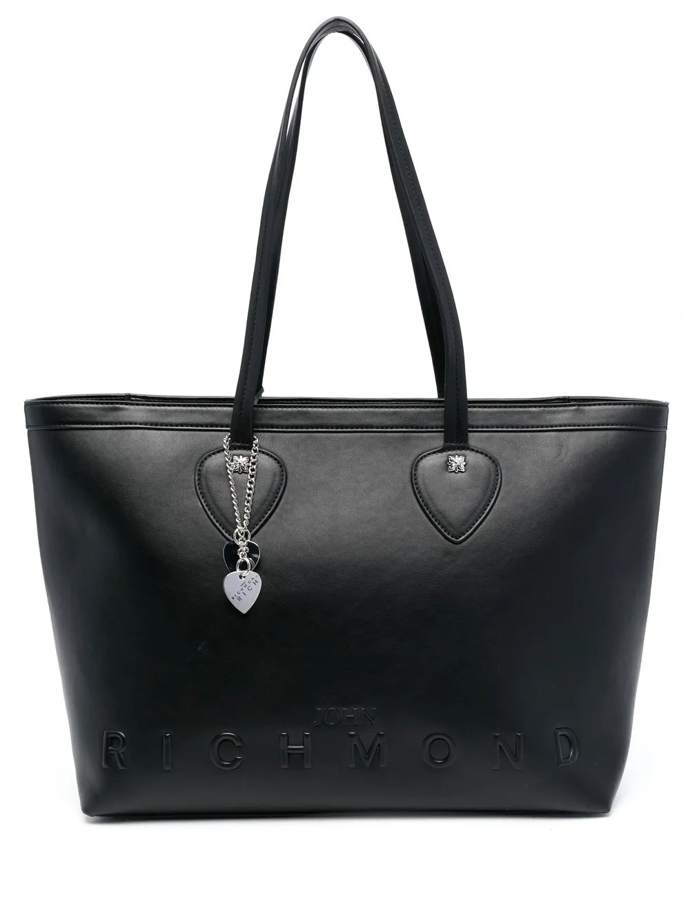 

John Richmond charm-detail logo tote bag - Black