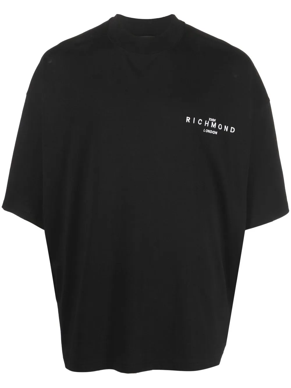 

John Richmond embroidered-logo cotton T-Shirt - Black