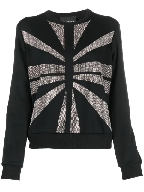 John Richmond rhinestone-embellished cotton sweatshirt