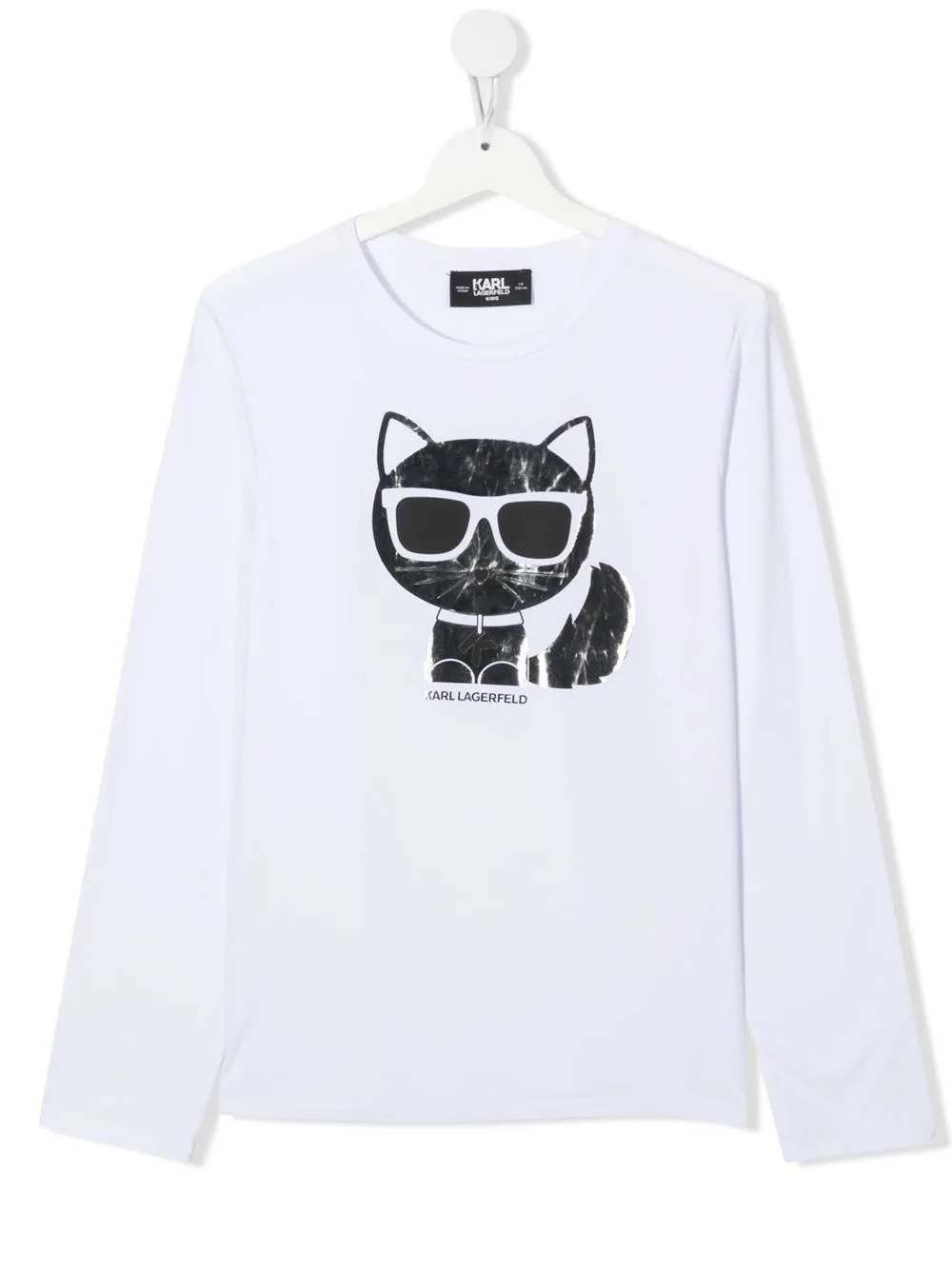 

Karl Lagerfeld Kids playera con texto estampado - Blanco