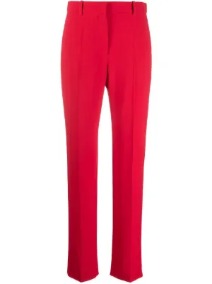 Rosso Pantaloni sartoriali a vita alta Farfetch Donna Abbigliamento Pantaloni e jeans Pantaloni Pantaloni eleganti 