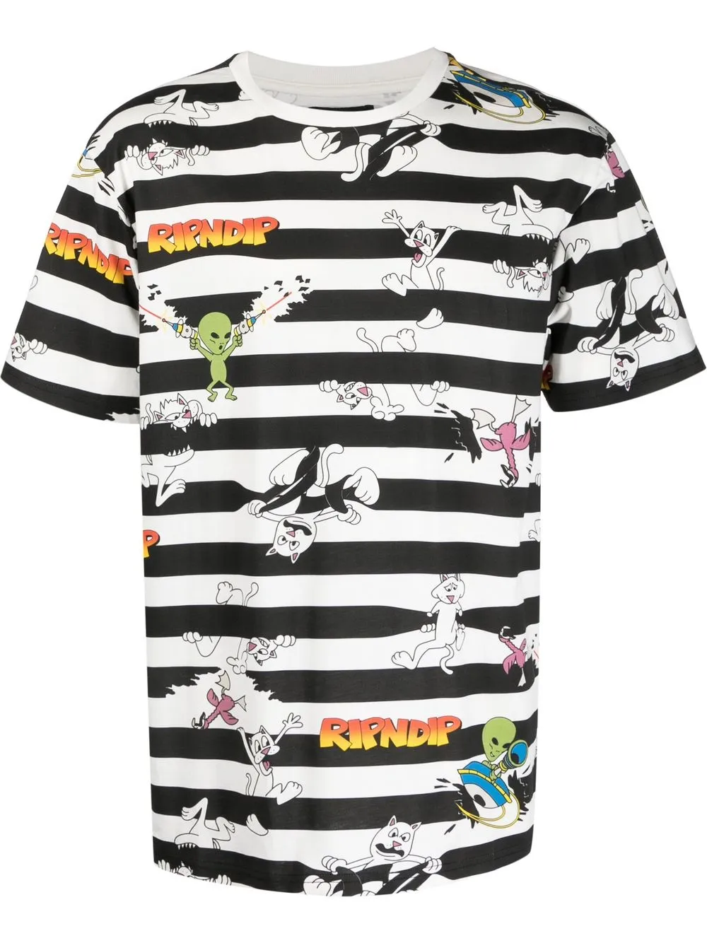 

Ripndip playera con rayas estampadas - Blanco