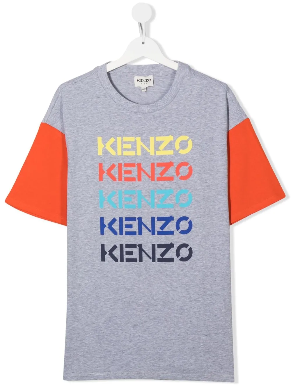 

Kenzo Kids playera con logo estampado - Gris
