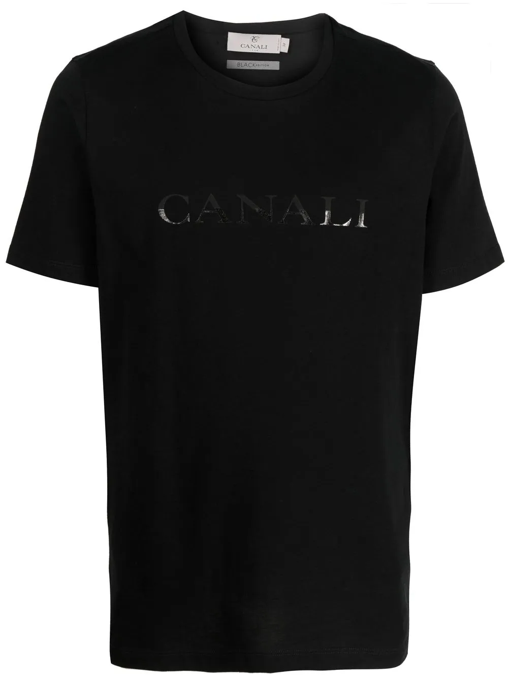 

Canali logo-print cotton T-shirt - Black