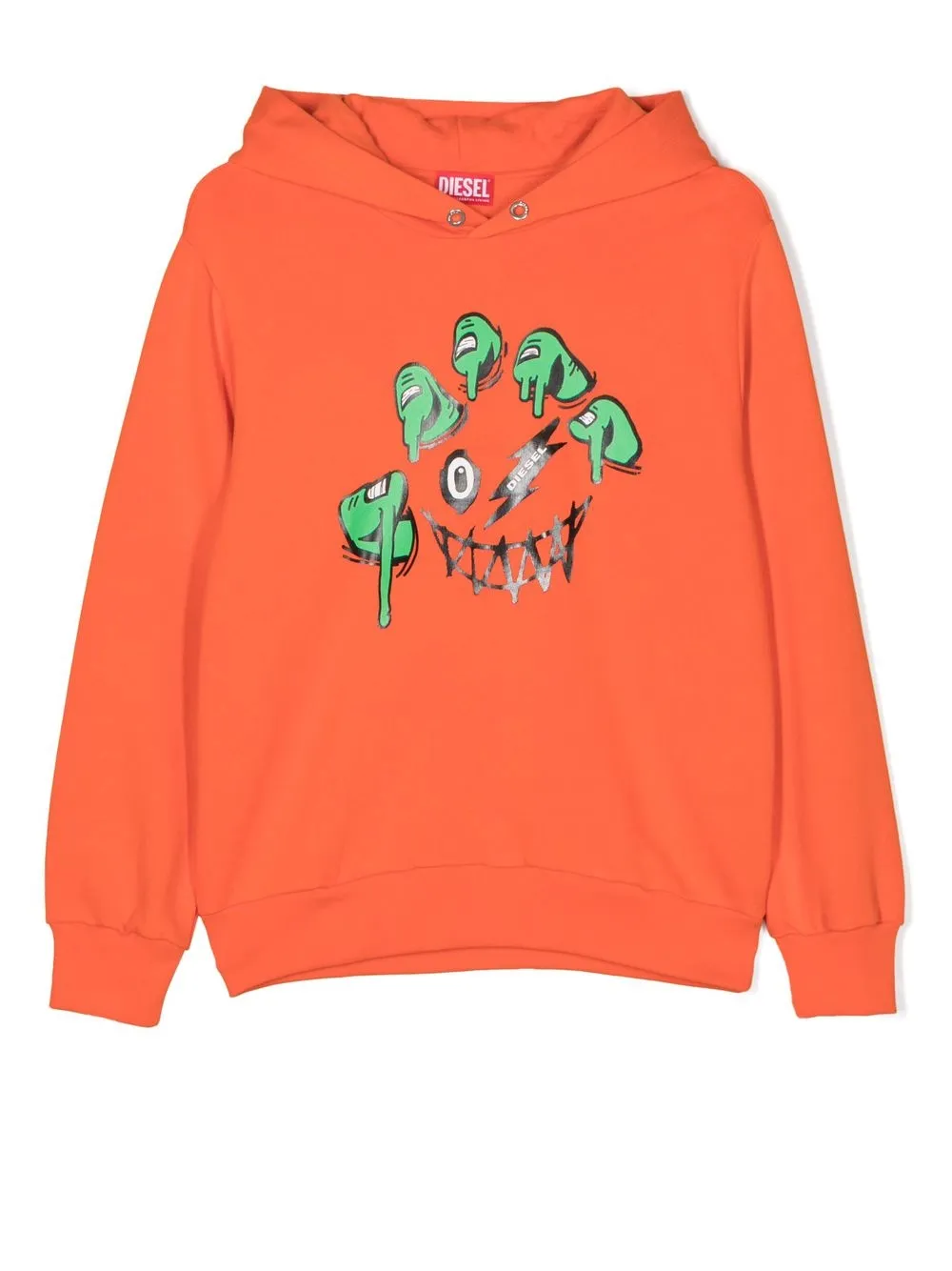 

Diesel Kids hoodie con estampado gráfico - Naranja