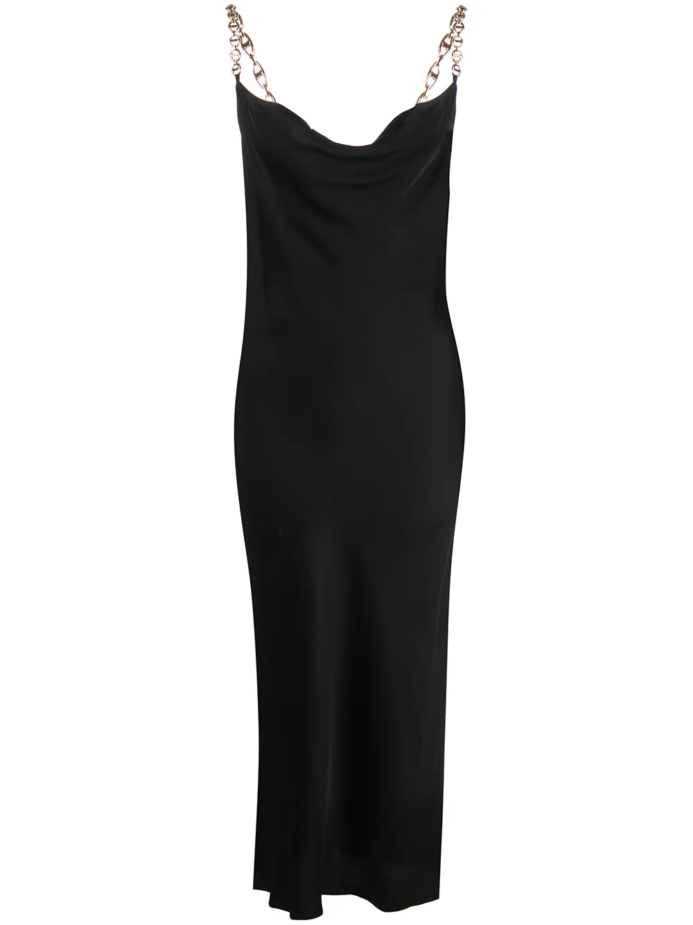 

L'Agence vestido sin mangas con detalle de cadena - Negro
