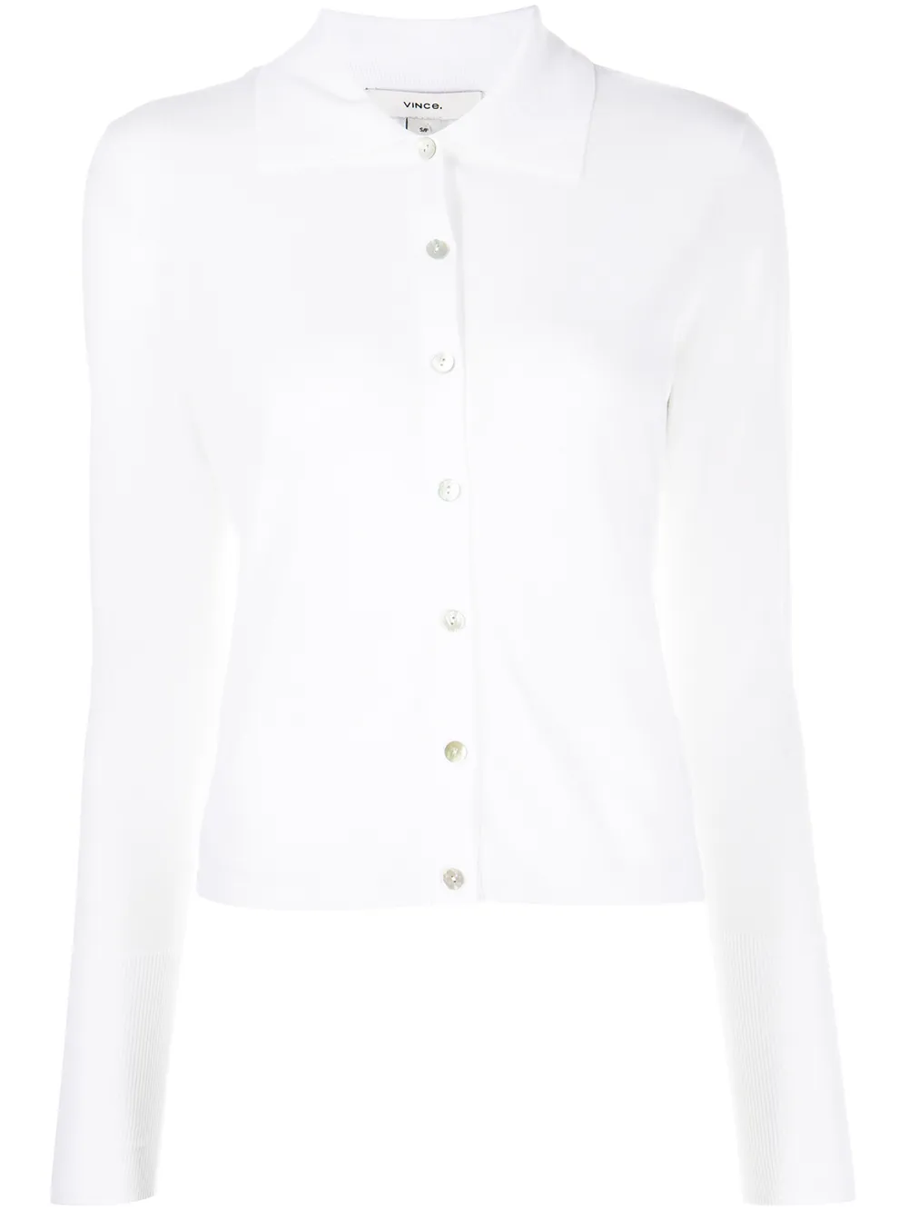 

Vince playera tipo polo con botones - Blanco