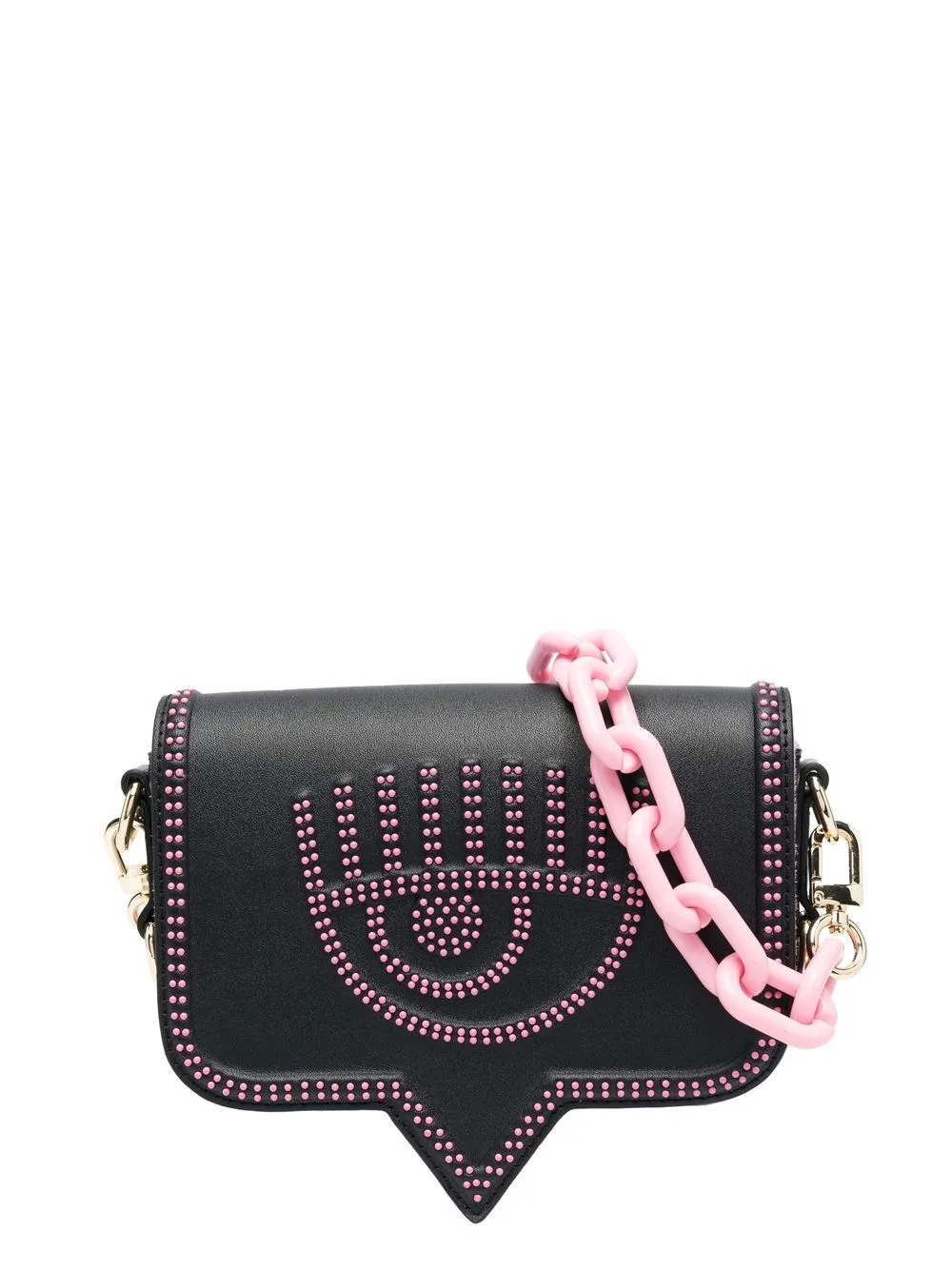 

Chiara Ferragni eye-motif studded shoulder bag - Black