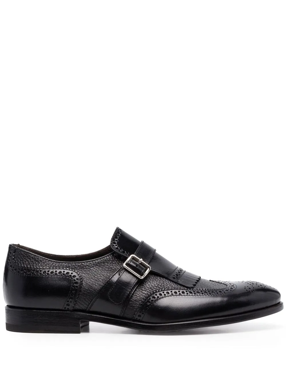 

Henderson Baracco zapatos monk con perforaciones - Negro