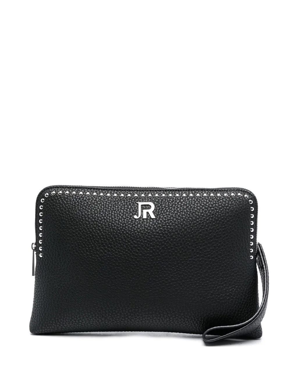 

John Richmond bolsa de mano con placa del logo - Negro