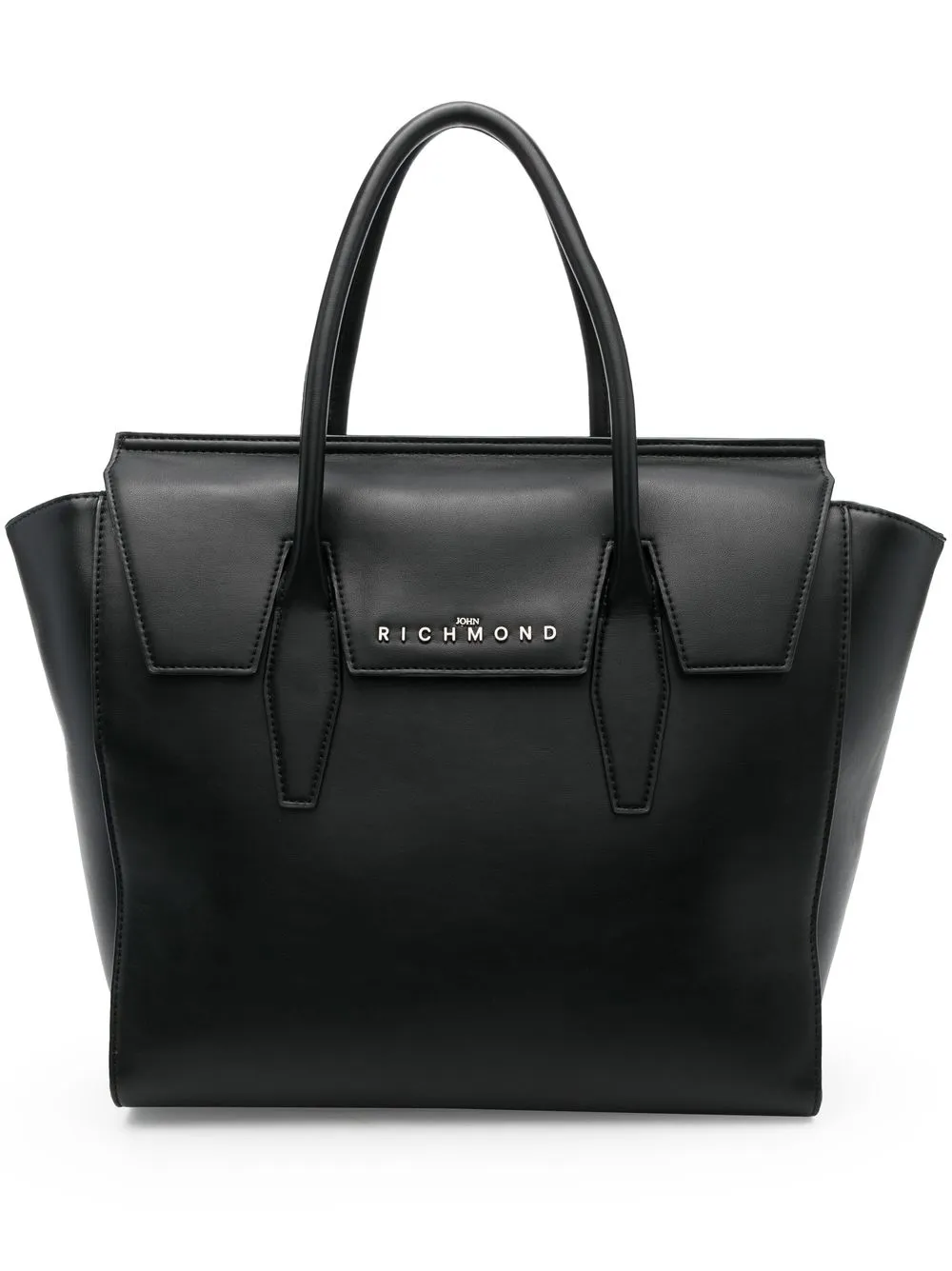 

John Richmond logo plaque tote bag - Black