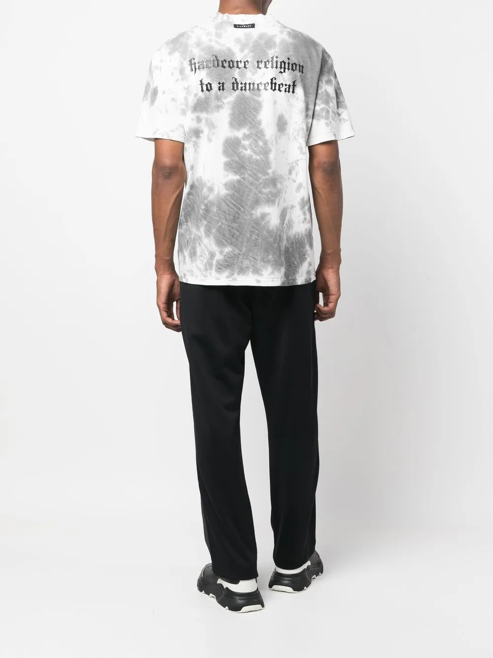 John Richmond T-shirt met tie-dye print - Wit
