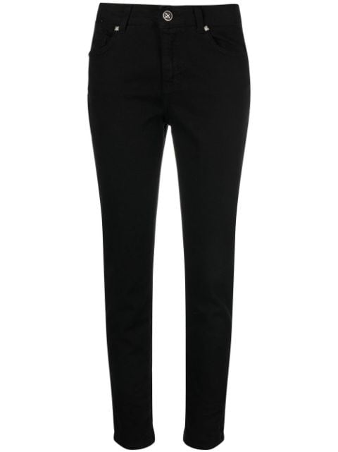 John Richmond logo-patch skinny jeans