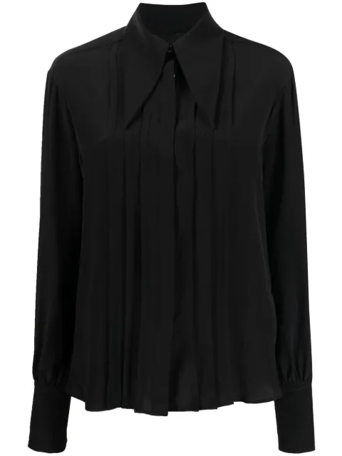 John Richmond oversized pointed-collar long-sleeve shirt