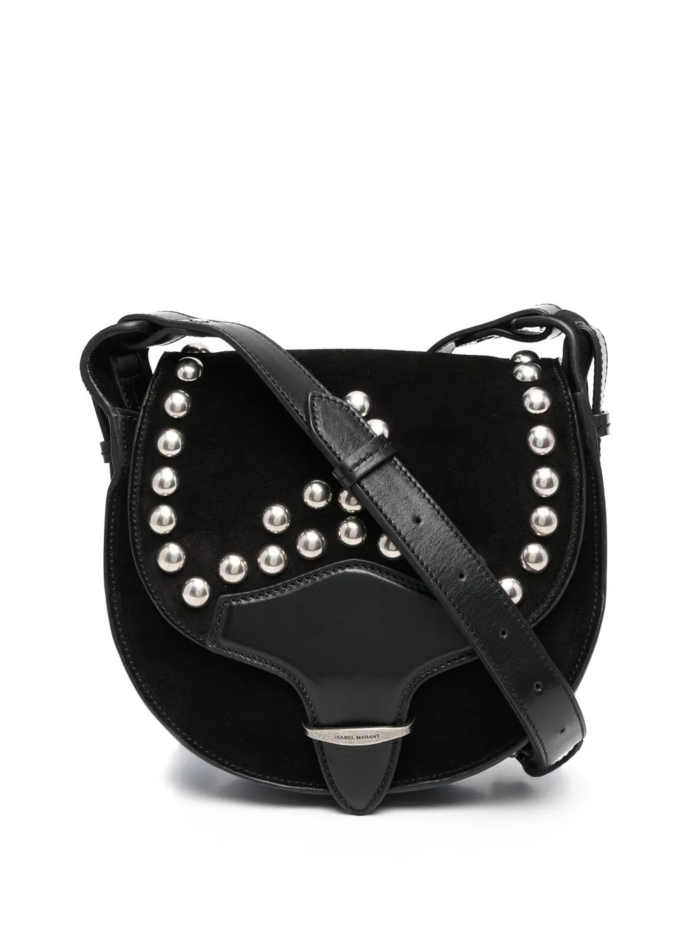 

Isabel Marant studded suede satchel bag - Black