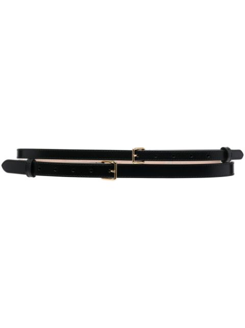 Alexander McQueen Doubled leather belt 