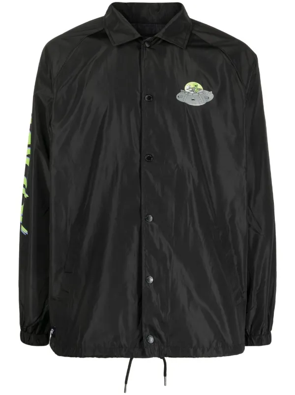 Ripndip logo-print Sleeve Windbreaker Jacket - Black