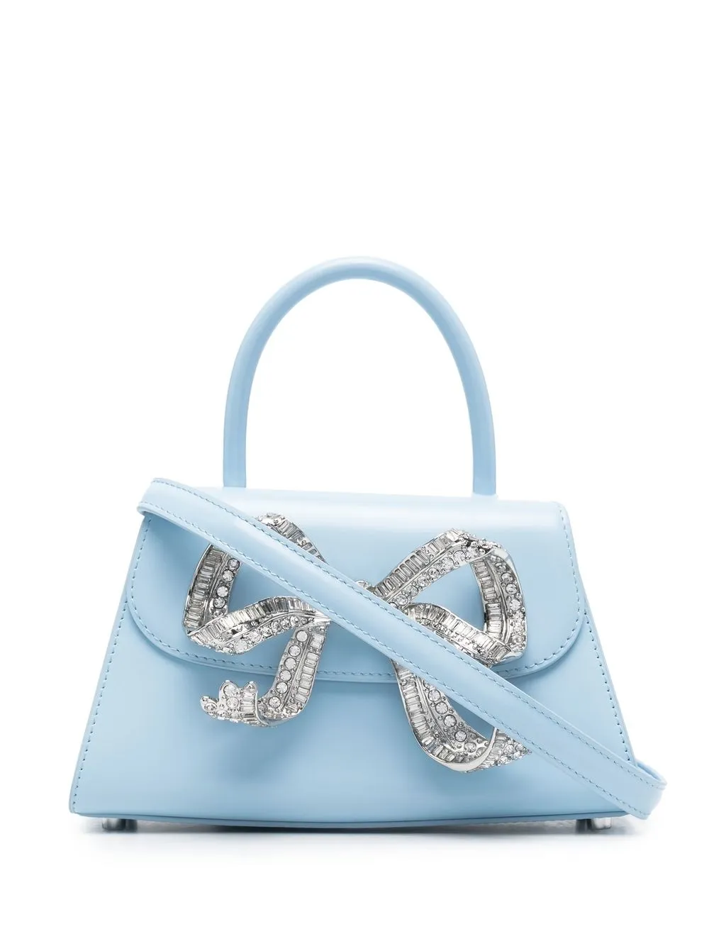 

Self-Portrait bow-embellished tote - Blue