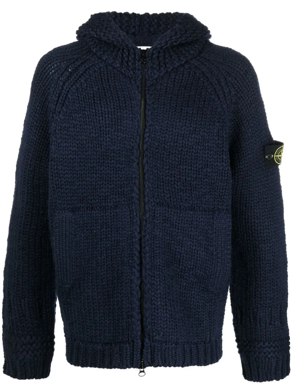 

Stone Island hoodie tejido grueso - Azul