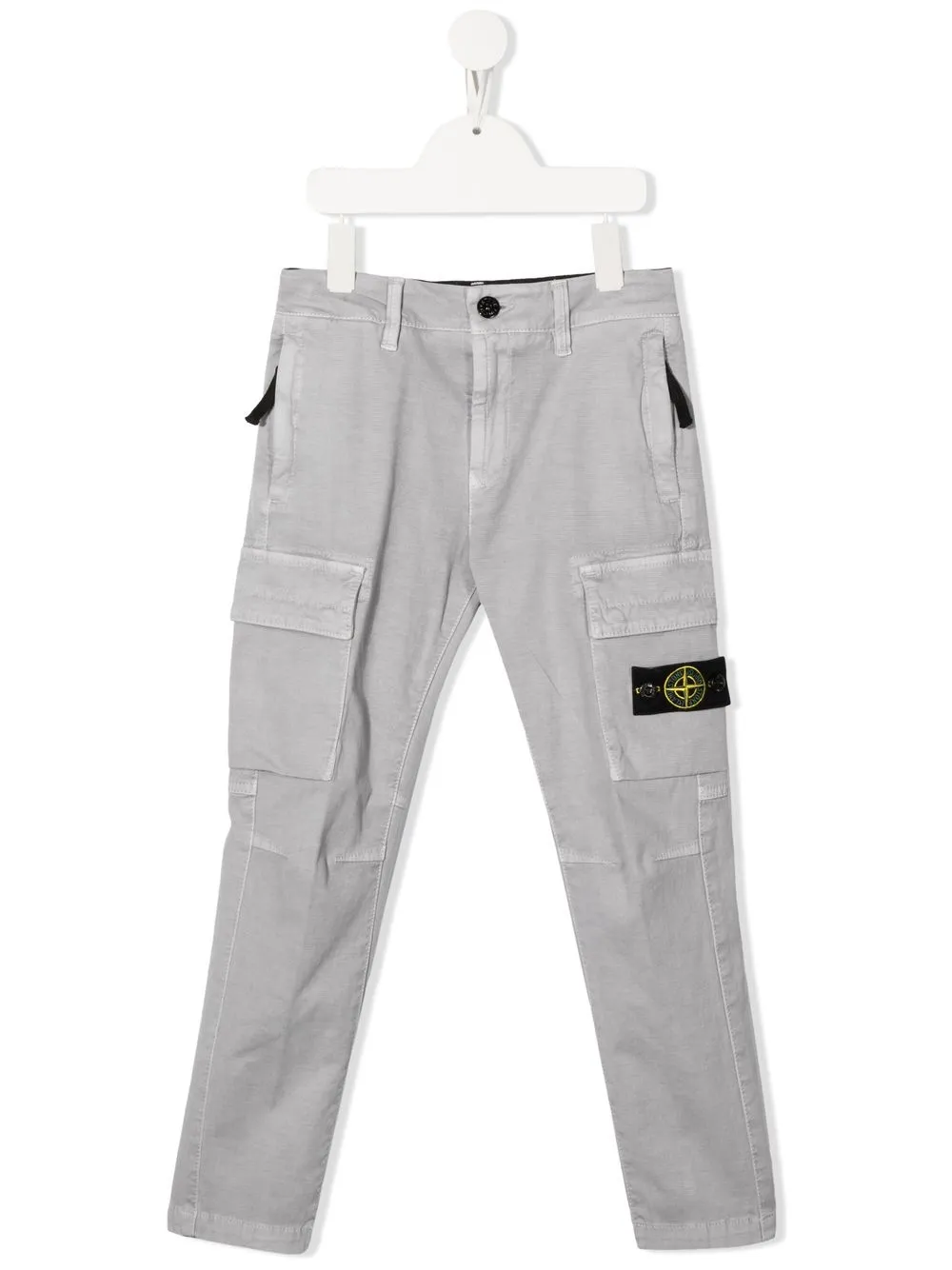 

Stone Island Junior pantalones con parche del logo - Gris