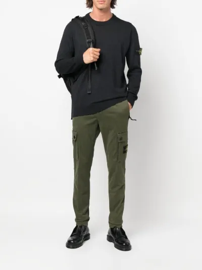 Compass-patch cargo trousers | STONE 