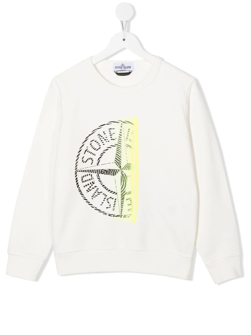 

Stone Island Junior sudadera con logo estampado - Blanco