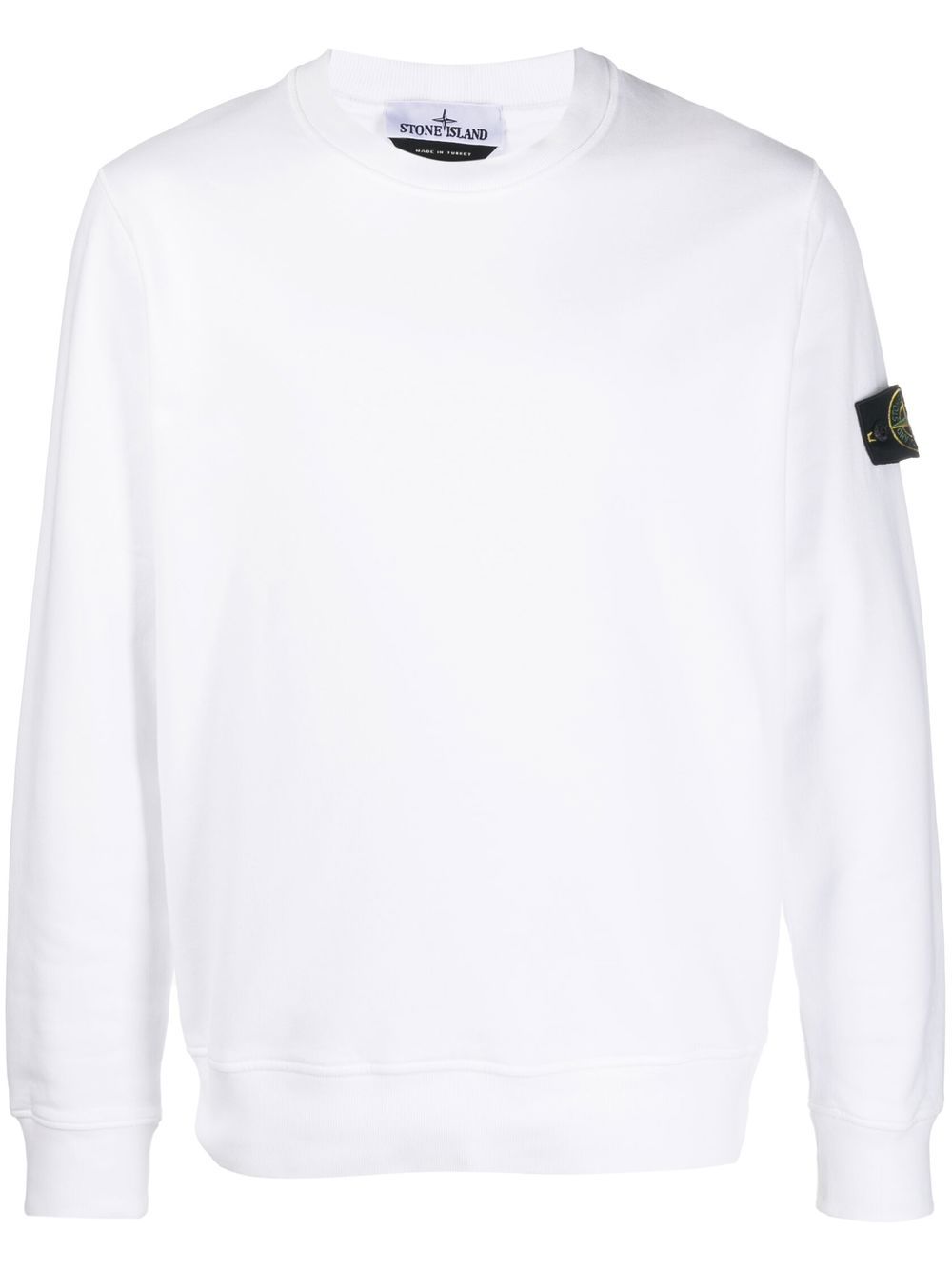 

Stone Island sudadera con parche de brújula - Blanco