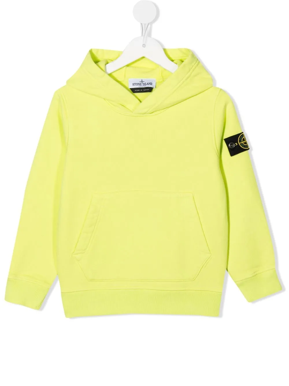 

Stone Island Junior logo-patch sleeve hoodie - Yellow