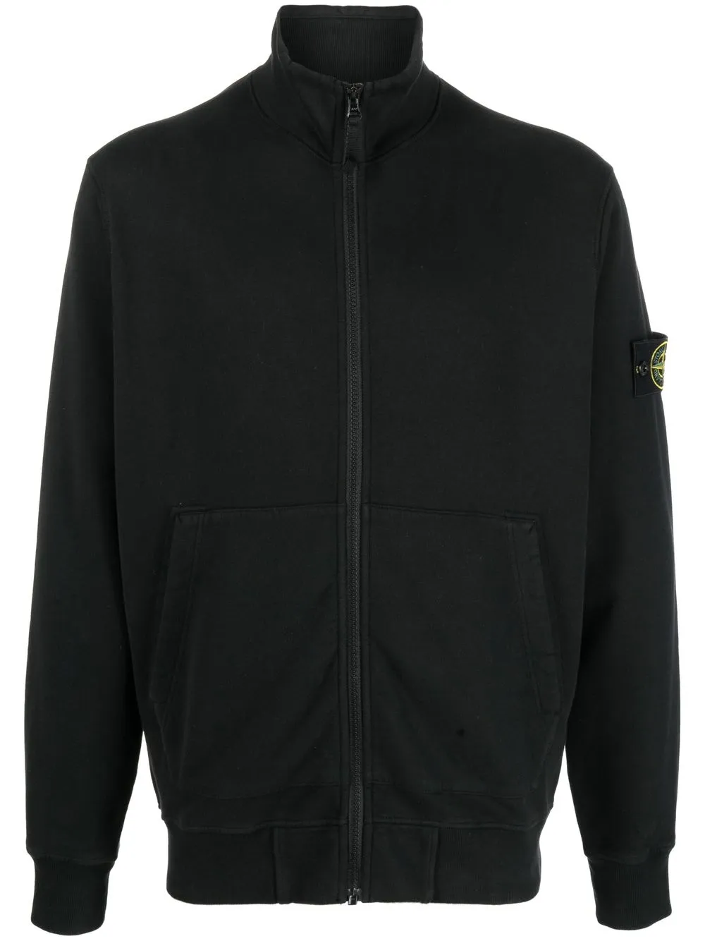 

Stone Island Compass-patch zip-up sweatshirt - Black