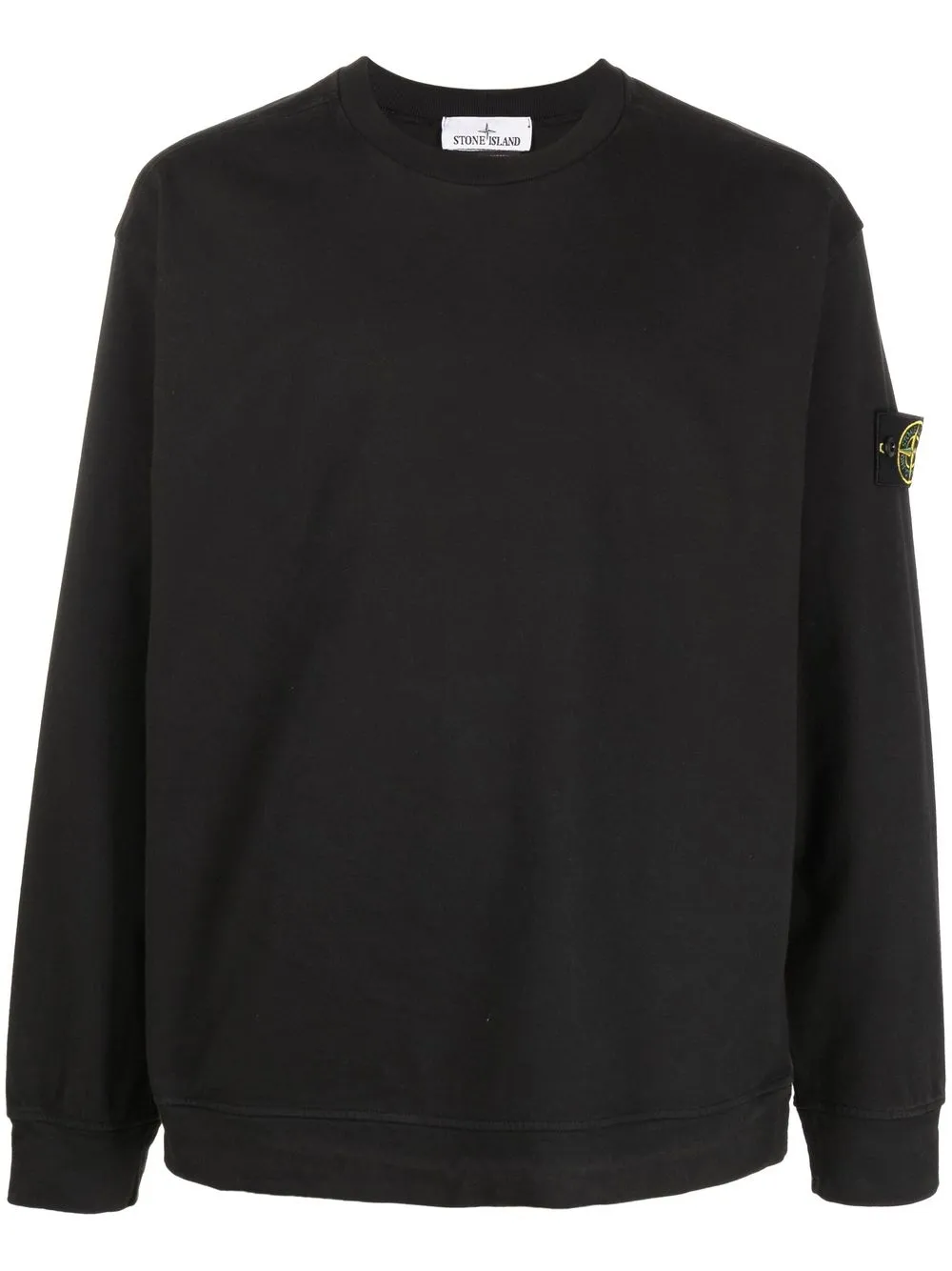 

Stone Island Compass-patch cotton sweatshirt - Black